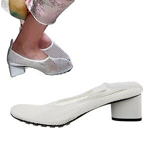 BOTTEGA VENETA Stretch Web Mesh Sock Sneaker Heels Pumps | White | 38 / 7.5 / 8